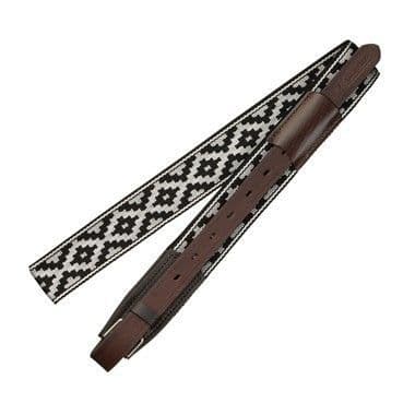 Leather and Nylon Web Overgirth - Black