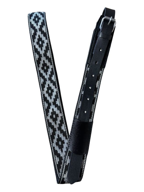 Leather and Nylon Web Overgirth - Black (SALE Was £49, Now £25)