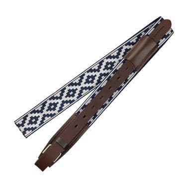 Leather and Nylon Web Overgirth - Navy