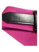 Leather and Nylon Web Overgirth - Pink