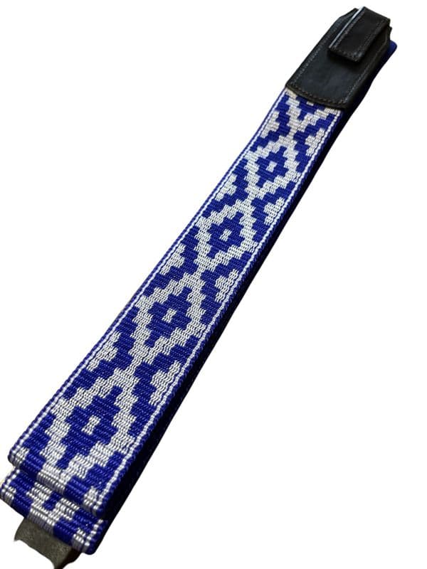 Leather and Nylon Web Overgirth - Royal Blue