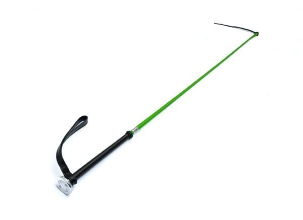Leather handled Whip in Green