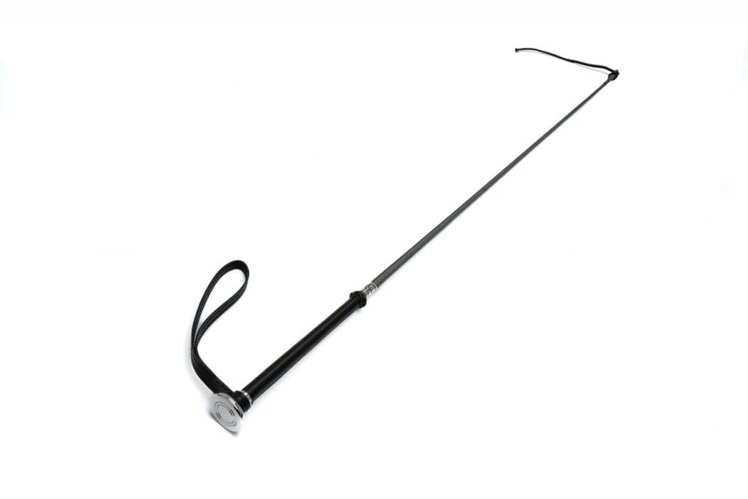 Leather handled Whip in Grey