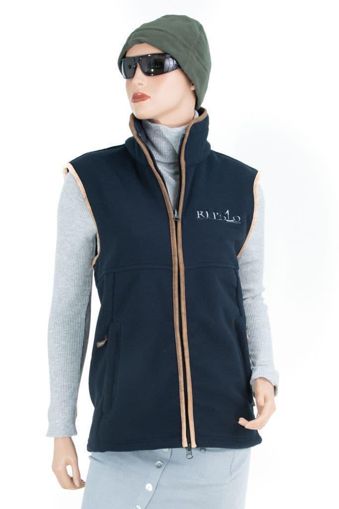 Mens RJ Polo Fleece Gilet in Navy