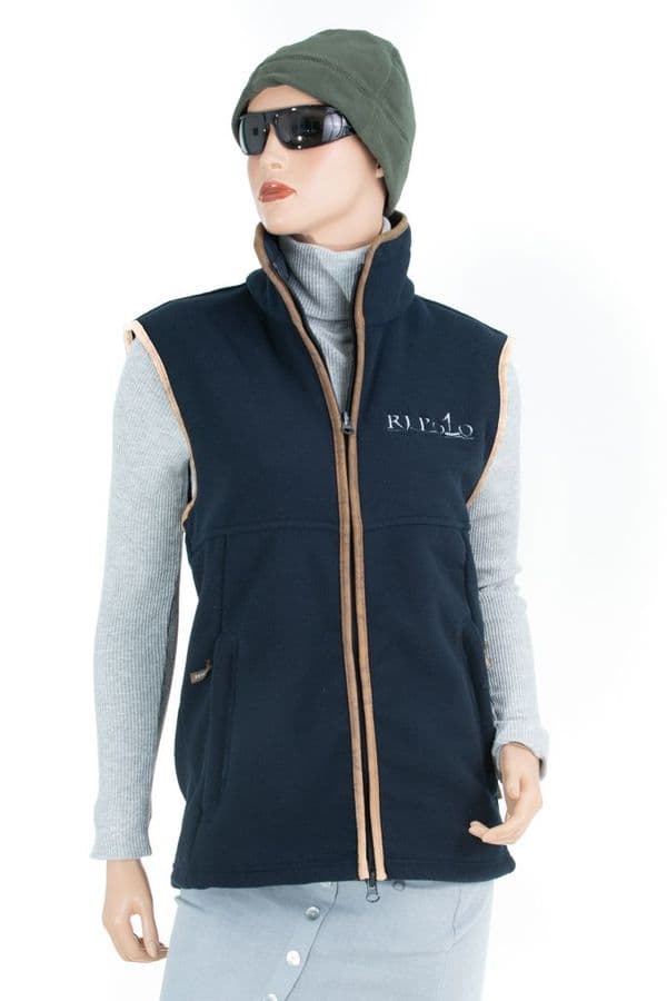 Mens RJ Polo Fleece Gilet in Navy