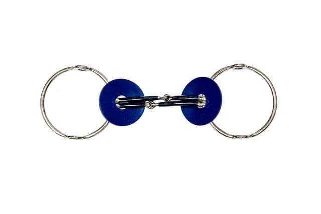 Out of Stock Toprail Equine Big Ring Sweet Metal Blue Barrie Gag - (Item036)