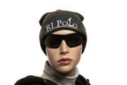 RJ Polo Fold Up Beanie - Dark Grey