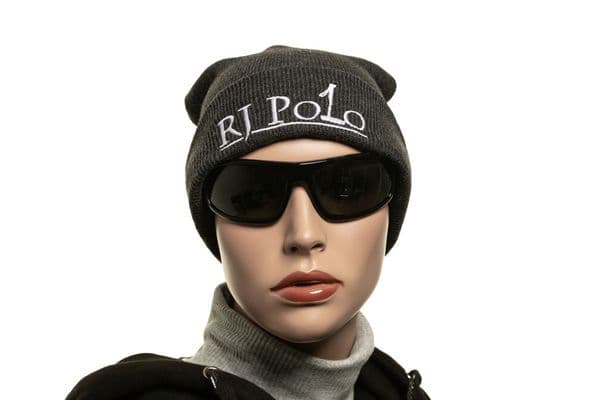 RJ Polo Fold Up Beanie - Dark Grey