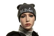 RJ Polo Fold Up Beanie - Light Grey