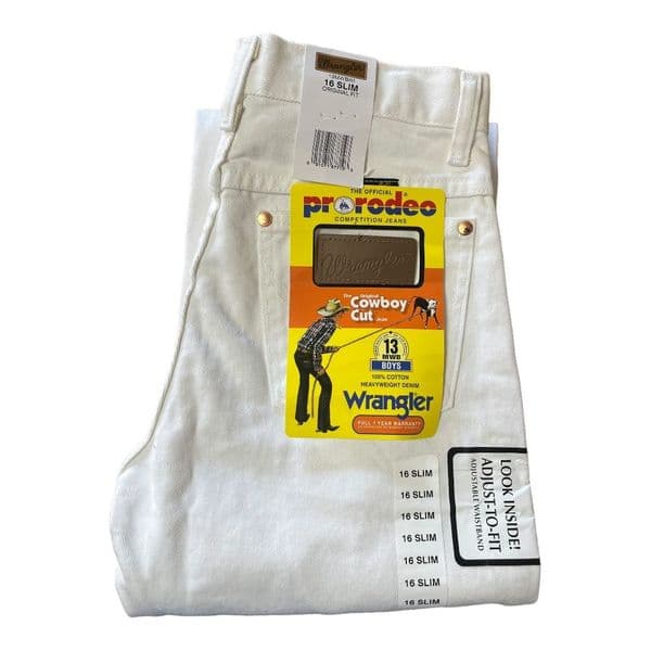 SALE (WAS £80) - Wrangler Cowboy White Jeans  Age 16 28/30  (LAST ONE)
