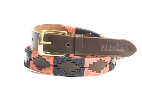 Skinny Belt (Pink/Navy) 25mm Width