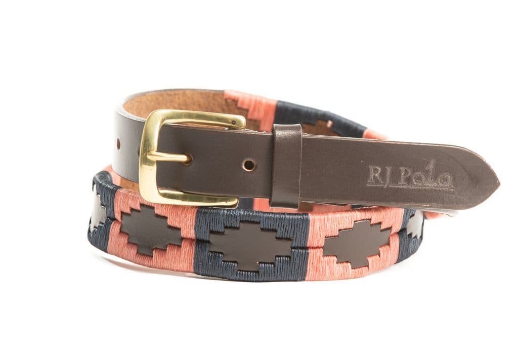 Skinny Belt (Pink/Navy) 25mm Width