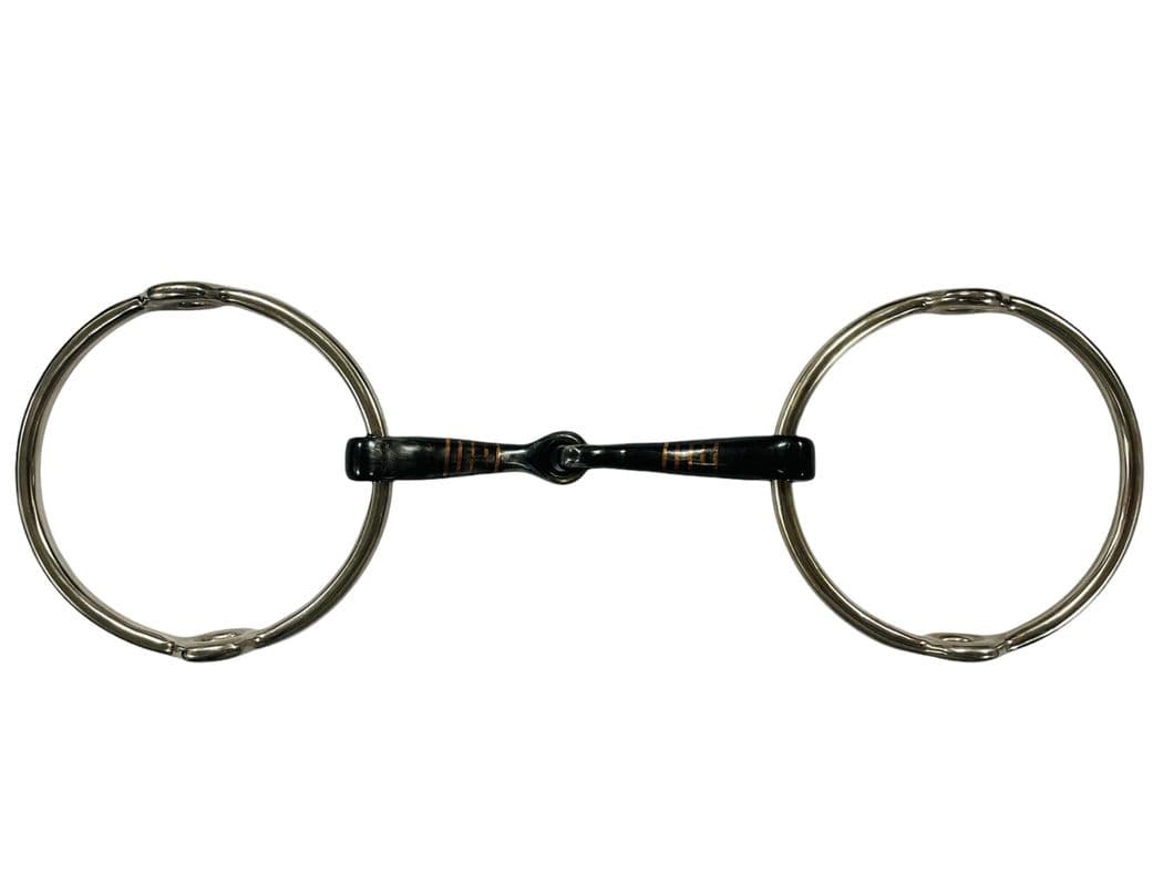 Stephens Big Ring Gag Snaffle Iron with Copper Lines