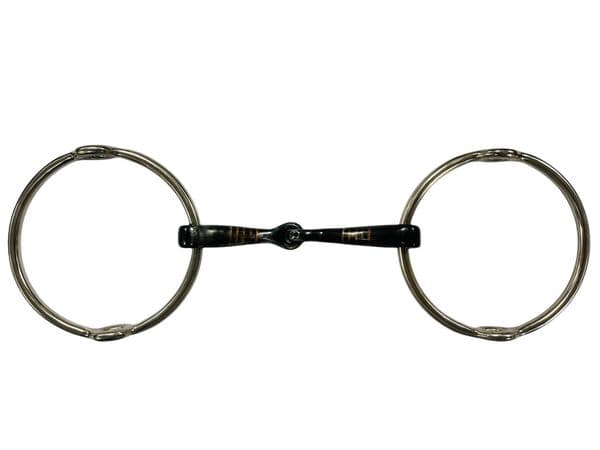 Stephens Big Ring Gag Snaffle Iron with Copper Lines
