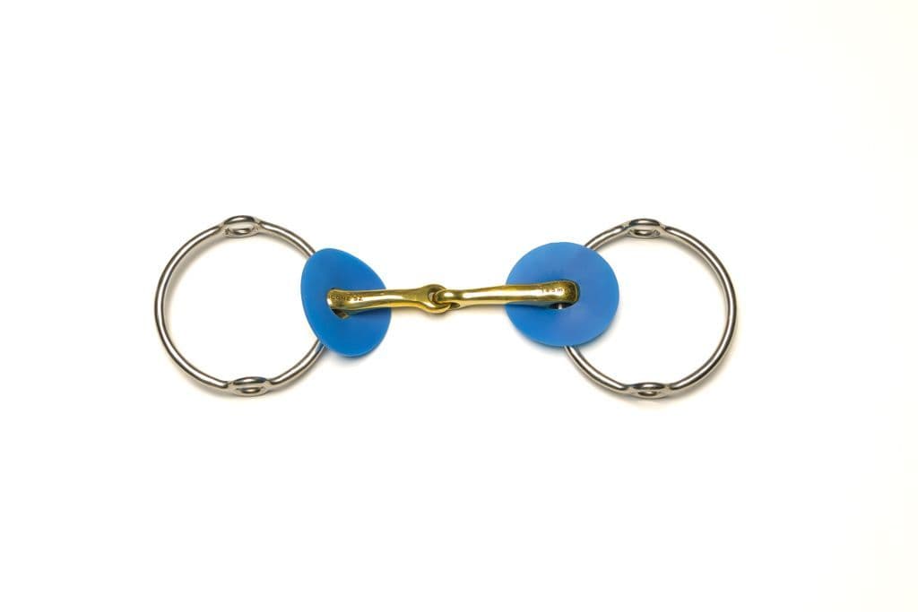 Toprail Equine Loose Ring Snaffle Big Ring Gag German Brass