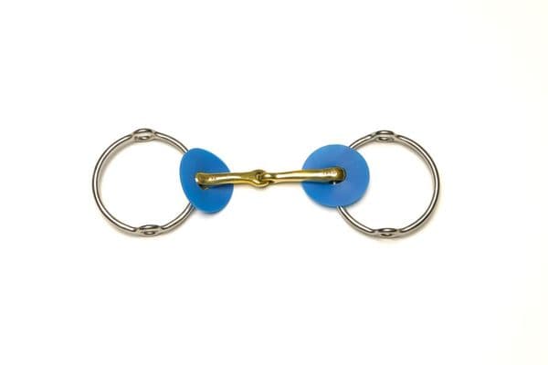 Toprail Equine Loose Ring Snaffle Big Ring Gag German Brass