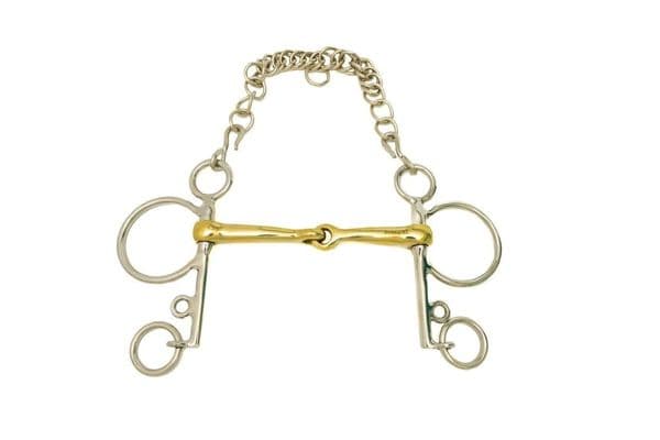 Toprail Equine Polo Pelham German Silver Roy Snaffle