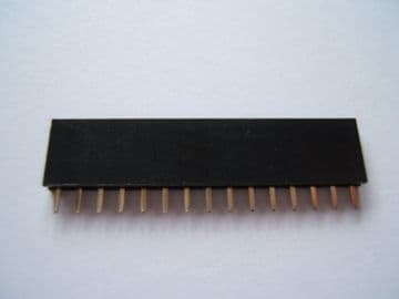 15 Way 2.54mm Pitch PCB Header Socket Pack of 10