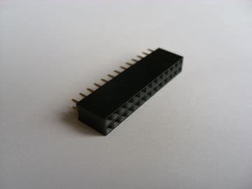 20 Way 10+10 Double Row Straight PCB Socket Pack of 10