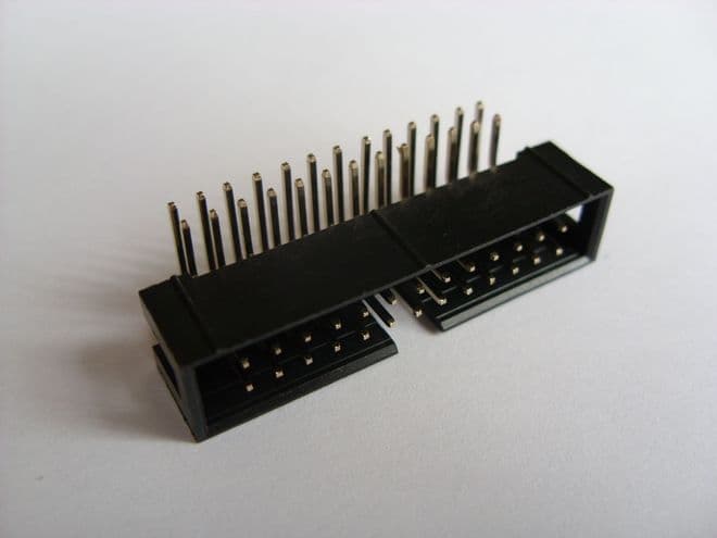 20 Way (10+10) IDC Right Angled Boxed Header 2.54mm Pitch Pack of 4