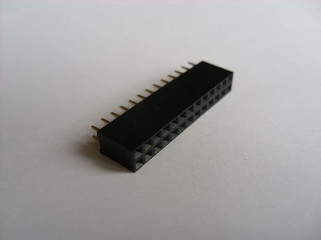 26 Way 13+13 Double Row Straight PCB Socket Pack of 4