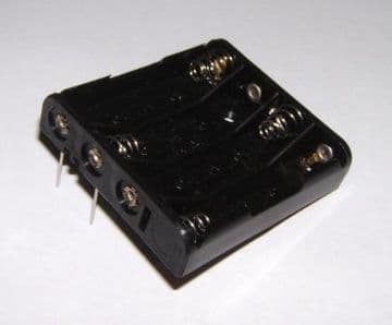 4x AAA PCB Mount Battery Box Pack of 1