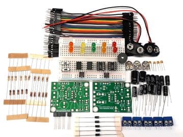 555 Timer Beginners Electronics Prototyping Breadboard Kit PCB - 2 Full 555 Kits