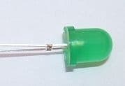 Green 8mm Round LEDs Diffused Lens Superbright 450mcd Pack of 10