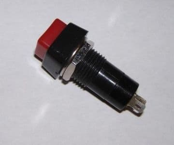 Large Square Button Push Switches - Non Latch Red - Pack of 1