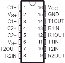 MAX232N Transceiver DIP 16 Pins Pack of 1