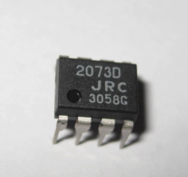 NJM2073D 2w + 2w Stereo Amplifier 8 pin DIP Pack of 1