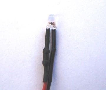 Pre Wired LEDs 3mm Clear 5V-12V Various Colours