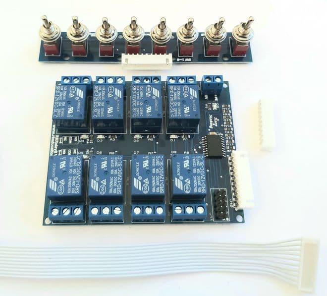 Relay Control System for Model Railways - OFF ON Panel Mount Toggles - Constructed