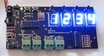 RK7Segment Project PCB for 18 pin PIC,PICAXE and Genie Self Build Kit