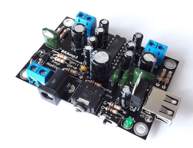 RKAmp2 2 x 2.5watt Stereo Amplifier Deluxe Bluetooth Project Kit