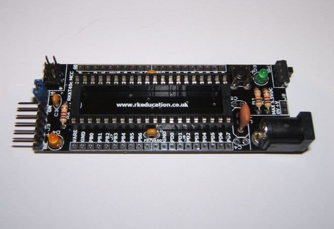 RKAT40c mcc Compact Project PCB for 40 pin ATMEL and Sanguino - Self Build Kit