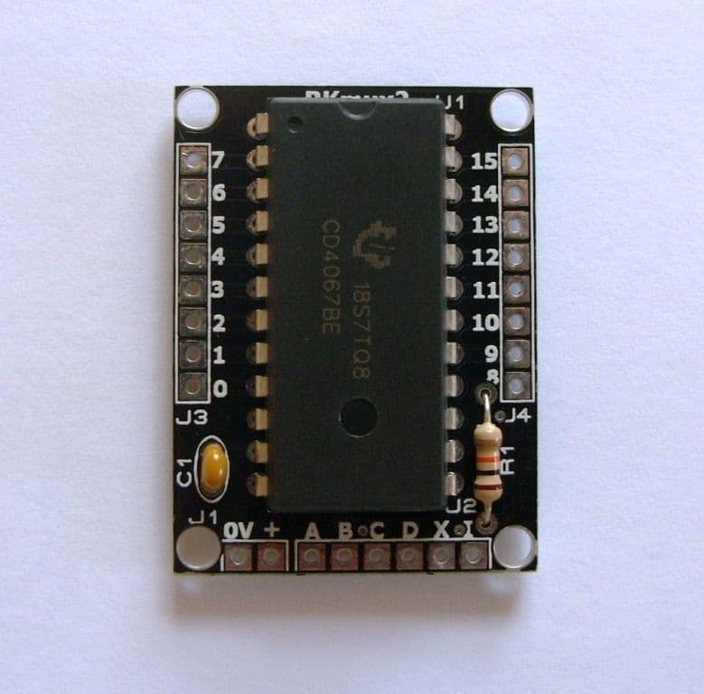 RKmux2 16 Channel Multiplexer/Demultiplexer PCB with 4067 Self Build Kit