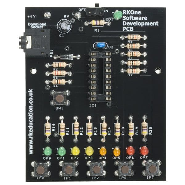 RKOne Training/Development PCB for 18 pin PIC PICAXE and Genie Self ...