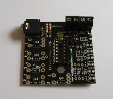 RKP14LP Low Power Project PCB for 14 pin PIC,PICAXE and Genie Self Build Kit