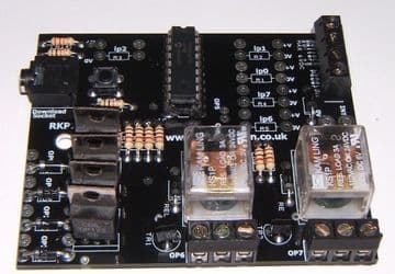 RKP18Relay Project PCB for 18 pin PIC,PICAXE and Genie Self Build Kit