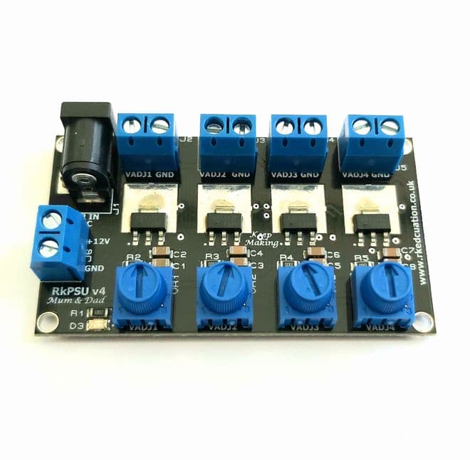 RkPSU v4 Quad Output PSU with 4x LM317 - Self Build Kit