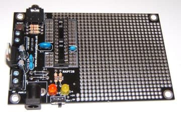RKPT28 Prototype Project PCB for 28 pin PIC, PICAXE and Genie Self Build Kit