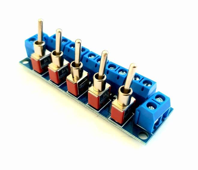 RKswitch1 V2 Toggle Switch Module for Model Railway - Constructed with Smooth Toggles
