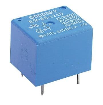 Miniature PCB SPDT Power Relay 12VDC Coil 6A Pack of 1