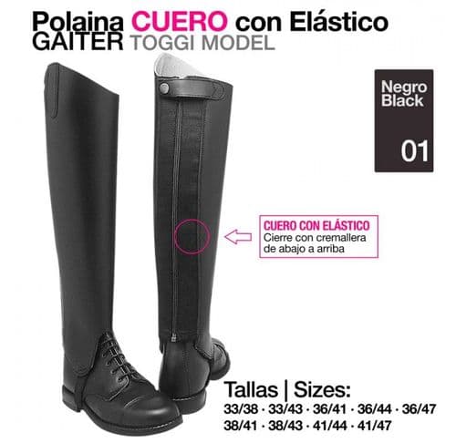 'Gaiter' leather half chaps