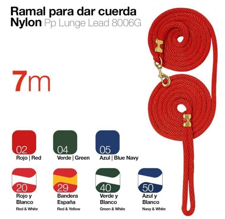 7m nylon lunge/show rope