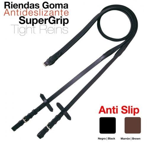 Anti-slip webbed and rubber reins