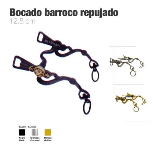 Baroque Repujado bit - with motif - from Zaldi