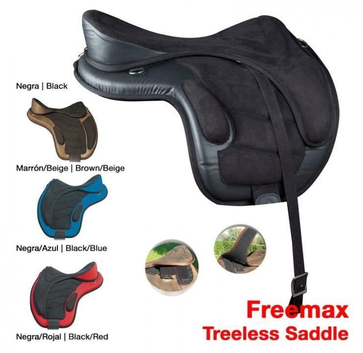 Selle synthétique Freemax Horse Tack sans arbre turquoise