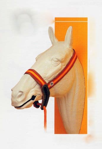 CLEARANCE SALE Portuguese showing halter in web and leather